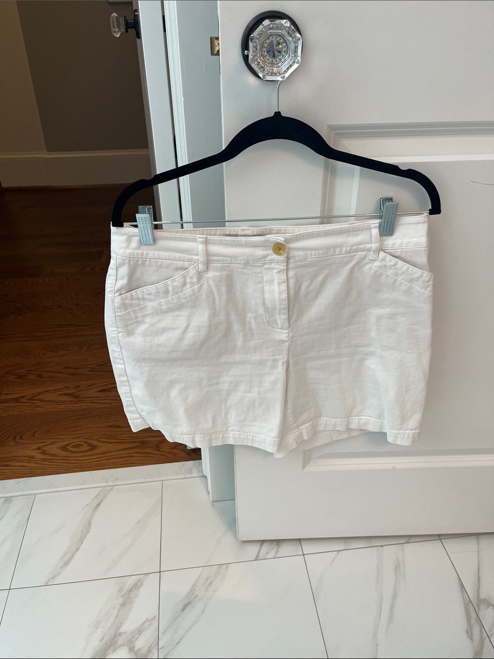 Talbots White Cotton Jean Shorts